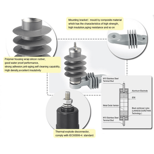 12kV Polymer Lightning Arrester